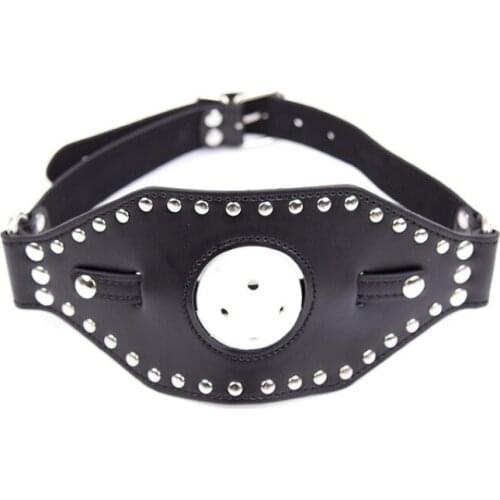 Black Leather Detachable Mouthball Couples Toy Fun Bondage Flail Red Hedging Sex Sex Products Mouth Plug gag
