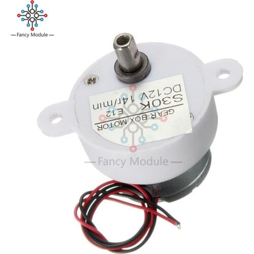 DC 12V 14RPM 2 Wires High Torque Electric Geared Box S30K Reduction Motor