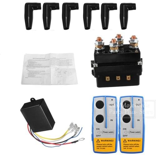 24V 500A Contactor Winch Control Solenoid Relay Twin Wireless Remote Off Roaders 30m Power In/Out Control Car Accessories