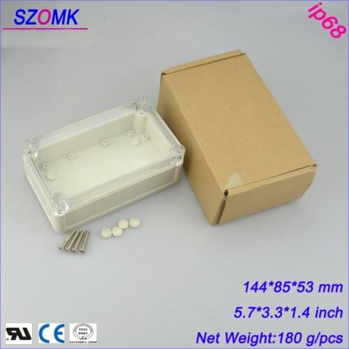 Brand box plastic (1 pcs) 144*85*53mm plastic electronics enclosure pcb enclosure waterproof junction box plastic project box