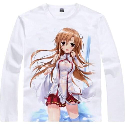 UnderWorld UW T-Shirt Lisbeth Shirt Cute Womens Long sleeves t-shirts Anime clothes cute kawaii cool sexy beach Long t-shirts a