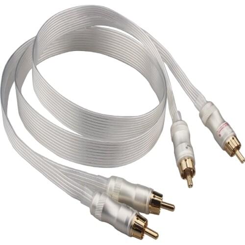 Hifi Nordost Silver Plated Cable White Heven King Snake Gold Plated RCA Plug Interconnect Cable
