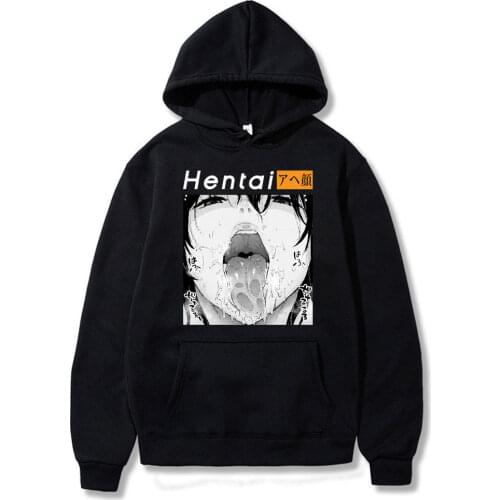 Japanese Anime Harajuku Waifu Hoodies Otaku Lewd Hentai Cute Girl Graphics Hooded Sweatshirt Pullover Men/women Kawaii Hoodie