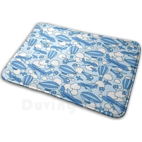 Fantastic Flying Machines Mat Rug Carpet Anti-Slip Floor Mats Bedroom Aviation Aircraft Pilot Flight Flying Airplane Blimp