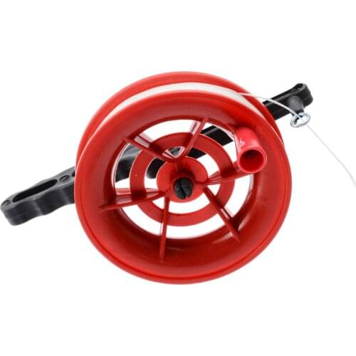 Hot Sales 1pcs 100M Flying Kite White Line String Plastic Kite Reel Handle Winder Grip Wheel Kite Accessories