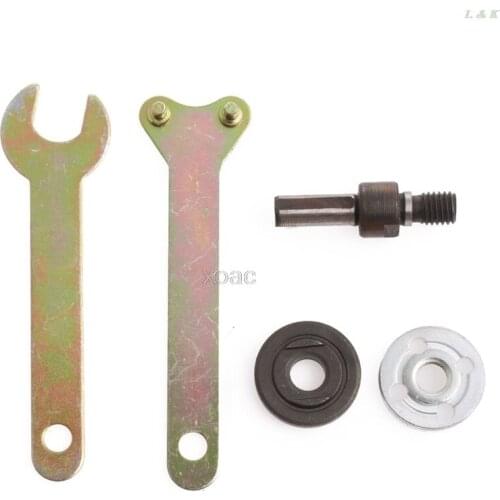 M10/16mm Hole Drill Angle Grinder Mandrel Adapter Disc Holder Kit Spanner Kit M09 dropship