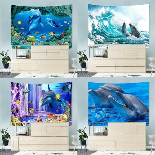 Ocean dolphin whale bohemian witchcraft supplies macrame wall hanging Decoration for bedroom cute room decor room decoration