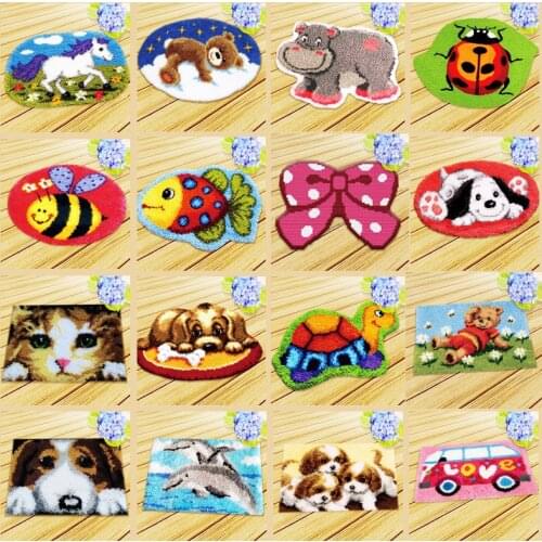 Latch Hook Rug Kits Carpet Embroidery Latch Hook Animal Embroidery Cross Stitch Foamiran For Needlework Knooppakket Smyrna