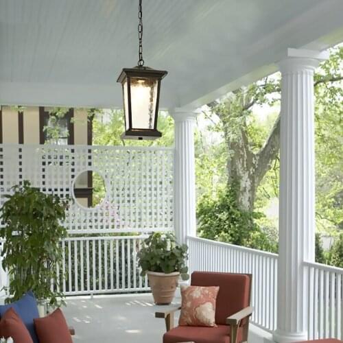 Outdoor waterproof aisle Pendant lamp corridor gazebo chandelier Chinese home Outdoor Hanging Light garden villa courtyard lamp