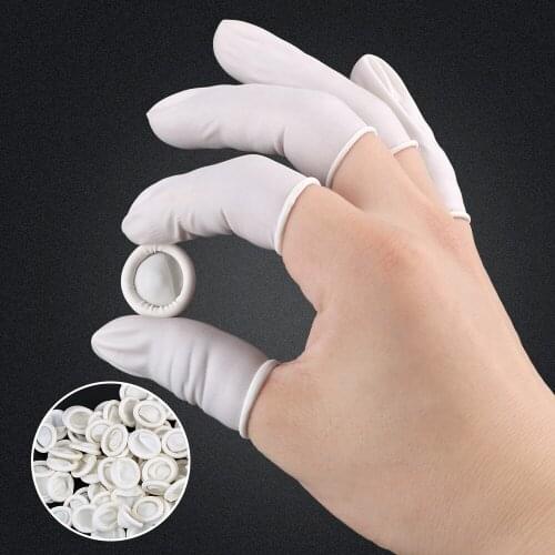 About 260/700 Piece Nature Latex Protective Rubber Gloves Disposable Fingertip Gloves White Finger Cots