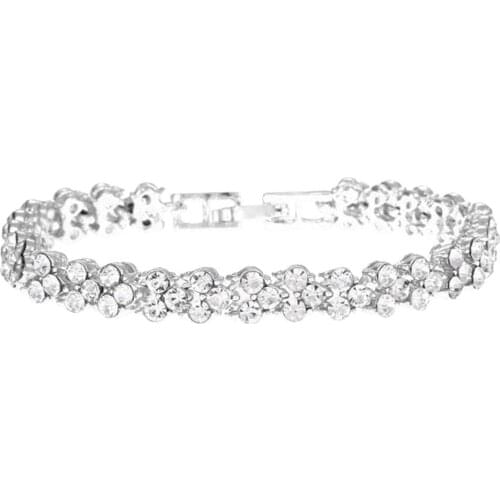 New Fashion Roman Women Chain Crystal Bracelets Gifts Rhinestone Women bracelet Harajuku Wedding Bracelets gifts