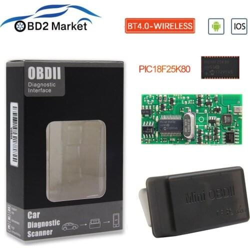 OBD2 elm327 V1.5 bluetooth 4.0 obd2 scanner diagnostic tool with PIC15F25K80 for IOS/Android phone car diagnostics for J1850