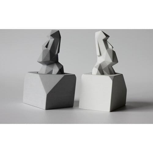 Easter island sculpture silicone mold concrete study decoration mold furniture mold