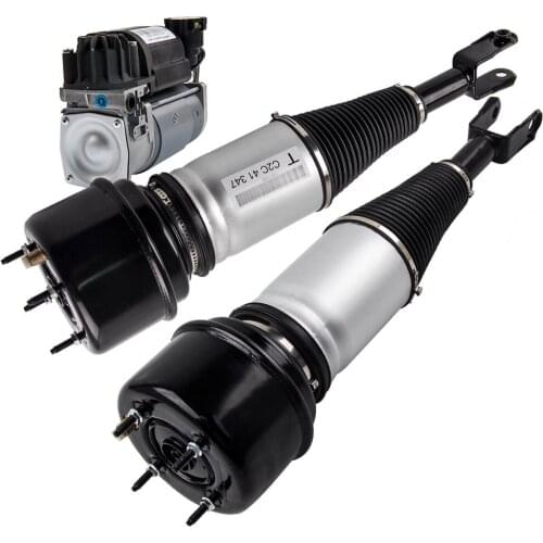 Complete Set of Front L&R Air Suspension + Pump Shuts Fit Jaguar XJ8 XJR X350 X358 C2C41339 C2C41352 Air Strut Shocks Absorber