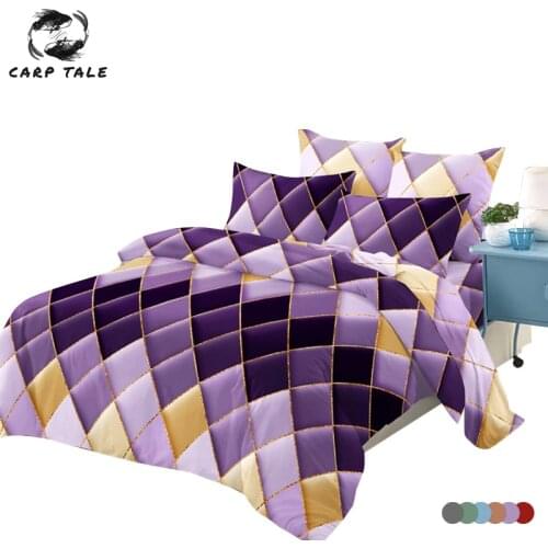 Gilt Plaid Duvet Cover Set Nordic Geometric Stripe Bedding Sets 240x220 Double Queen King Quilt Covers Pillowcase (No Bed Sheet)