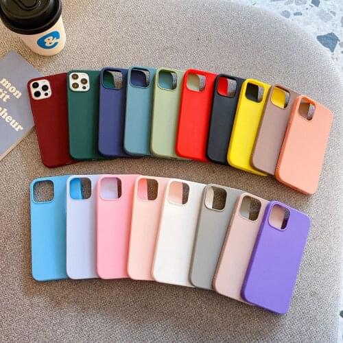 Liquid Silicone Shockproof Case For iPhone 11 12 Pro Max mini Luxury Soft Candy Cover For iPhone XR XS X 6S 7 8 Plus Cases TPU