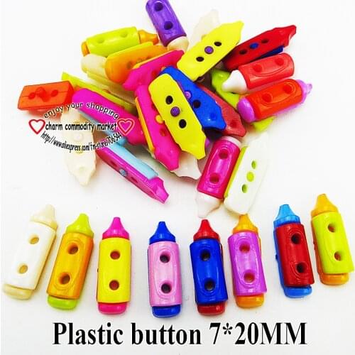 100pcs 2 Holes Buttons Mixed pencil button Sewing for Scrapbooking craft Fashion Accessories P-203