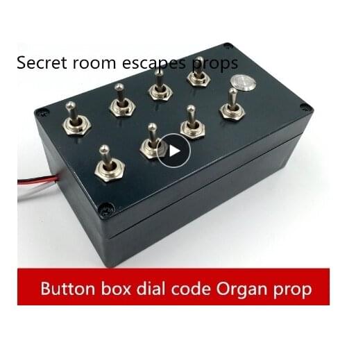 Real life games escape room props Button box organ props Turn the button in the right direction and trigger unlock