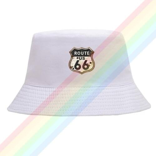 Time Honored Route 66 Logo Summer Outdoor Cap Travel Beach Sun Hat Unisex Double Sides Wear