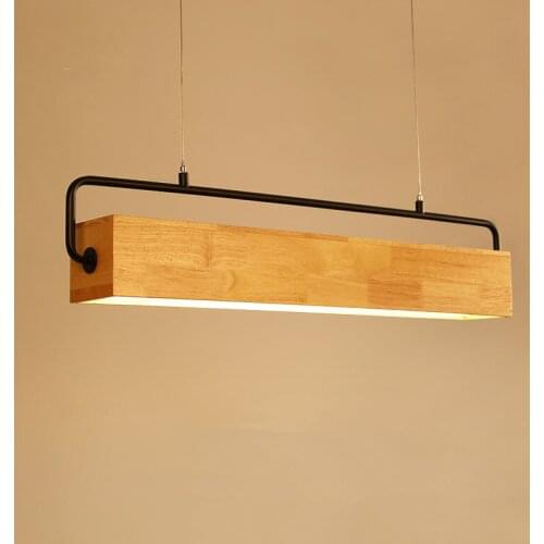 Modern Log Wooden Dining Room Led Chandelier Creative Warm Romantic Restaurant Living Room Hanging Light Fixtures Free Shipping