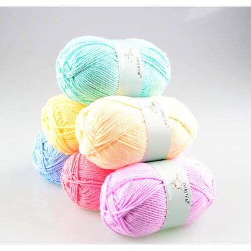 TPRPYN 1Pc=50g 110M Cotton Yarn For Knitting Baby Acrylic Chrochet knit Yarn Crocheted Knitted Worsted Line Threads Handmade