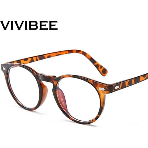 VIVIBEE Fashion Matte Black Blue Light Blocking Men Glasses Square Anti Blue Ray Eyeglasses Women Office Leopard Gaming Goggles