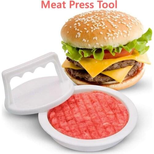 1 Set Kitchen Tool Round Shape Hamburger Press Food-Grade Plastic Hamburger Meat Beef Grill Burger Press Patty Maker Mold Mould