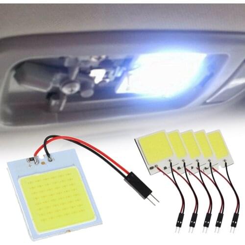 1pc/5pcs T10 48 SMD COB LED Car Interior Panel Light Dome Lamp Auto Reading Lights Bulb 12V