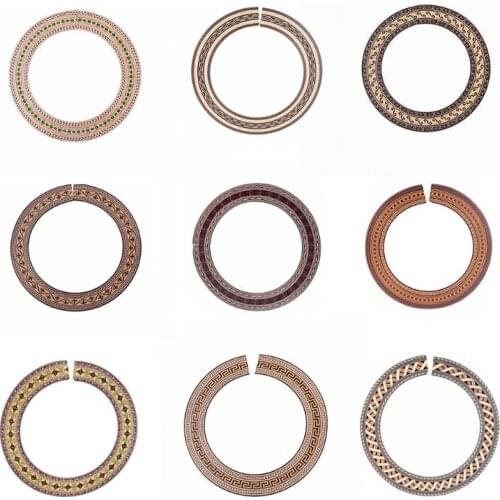 1 Pc Guitar Sound hole Inlay Wood Rosette For Acoustic Classic Inner Diameter 90mm