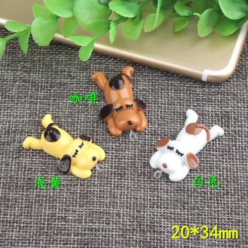 10pcs 20*34MM Mix DIY Resin pet puppy dog charms flatback patch kawaii cabochon paster resin craft jewelry ornament decoration