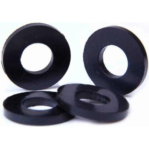 10pcs Flat Gaskets Inner Dia 4mm-30mm NBR Rubber O Rings Anti Oil Seal Washers Black
