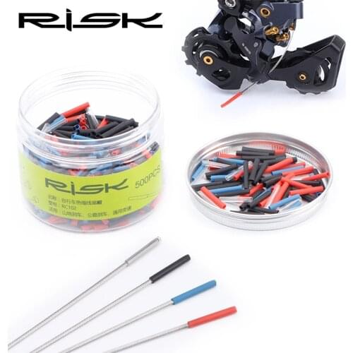 RISK Bike Brake Shifting Inner Cable End Caps 20Pcs MTB Road Bicycle Heat Shrinkable Inner Cable Caps Cycling Parts