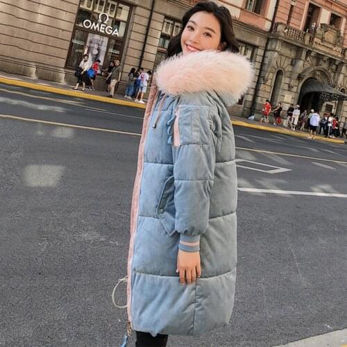 2021 High Quality Winter Jacket Women Velvet Fabric Hooded Thicken Fur Female Coat Long Outwear Warm Ladies Parka
