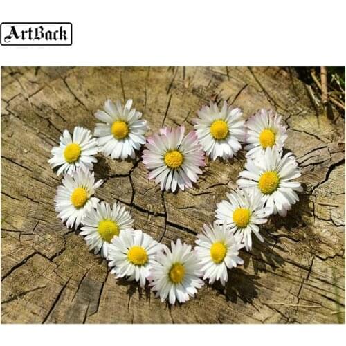 5d diamond painting heart flower chrysanthemum pattern full square diamond mosaic kit diamond embroidery sticker