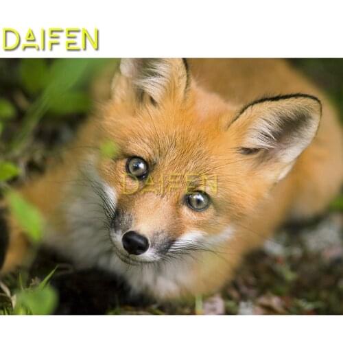 DIY 3D Diamond mosaic Full Square Diamond embroidery Cross stitch lovely baby fox Full Round Diamond painting