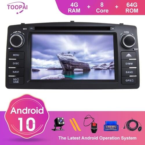 TOOPAI Android 10 For Toyota Corolla E120 Altis E120 2000-2006 BYD F3 Car Multimedia Navigation GPS Media Player Auto Radio