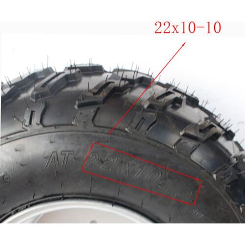 22X10-10 Inch Wheel Tubeless Tyre 22x10-10 inch Vacuum Tire With Aluminum Alloy Hub for GO KART KARTING ATV UTV Buggy