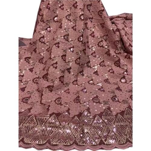 SJ Lace African Lace Fabric 2021 High Quality Sequins Lace French Nigerian Net Lace Tulle Mesh Fabrics For Wedding Sewing 2L5-5