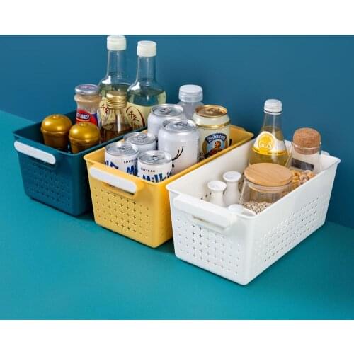 Desktop snack cosmetics hollow storage basket portable kitchen storage box storage box basket basket home closet storage
