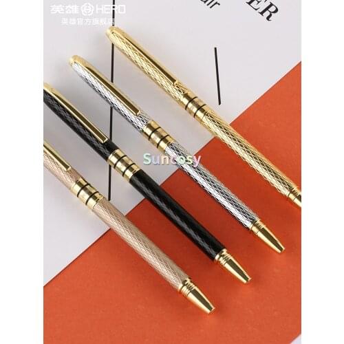 Hero Fountain Pen 703, High Quality Luxury 10K Gold NIB Ink Pen 0.5mm, the Slender Goddess Selection Pen, Gift Set