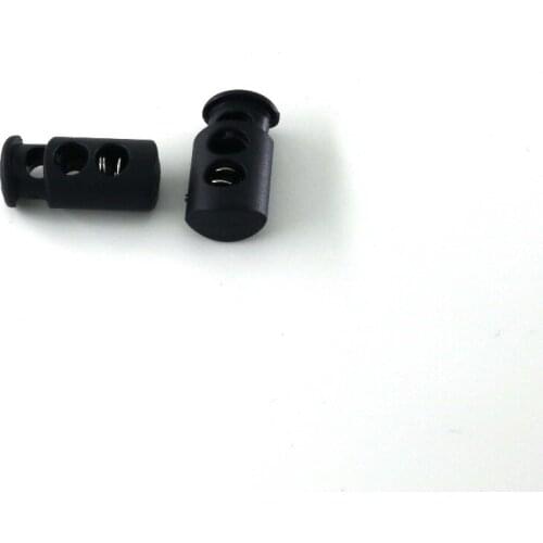 2017 Limited Time-limited Plating Cord Lock Spring Stopper 100pcs Black Nylon Plastic Barrel Spring Cord Locks Stoppers Toggles