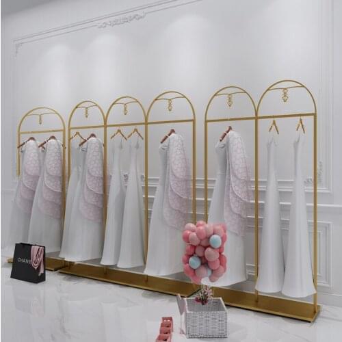 Wedding rack high-grade dress cheongsam display rack Xiuhe hanging wedding rack landing clothing rack clothing rack