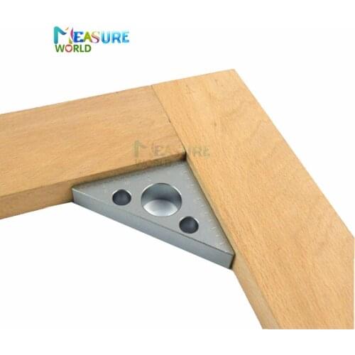 45 Degree Aluminum Alloy Angle Ruler Inch Metric Triangle Ruler Carpenters Workshop Woodworking Square Woodworking Tools