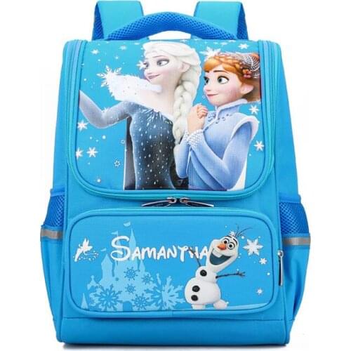 Disney Frozen Princess Elsa School Bags Children Primary School Backpack Child Nylon Waterproof Children Schoolbag Bookbags