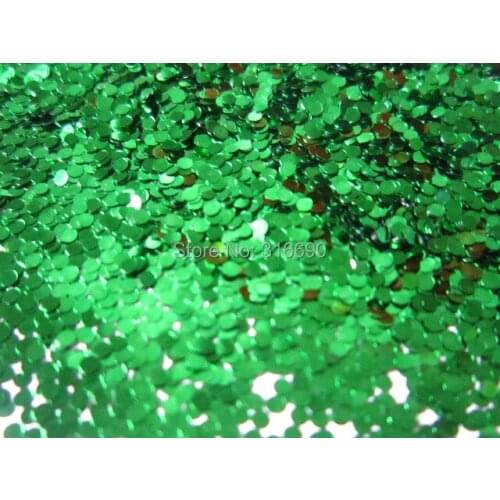 1mm green round Solvent Resistant glitter