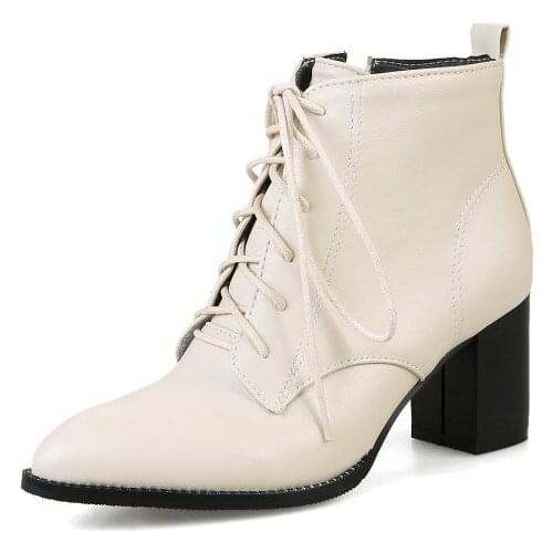 Big Size 9 10 11-17 boots women shoes ankle boots for women ladies boots shoes woman winter Cross band solid color