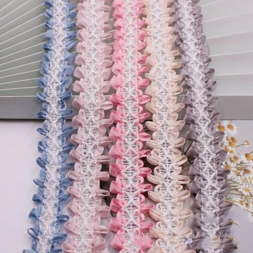 1yard Embroidered Ribbon Clothing Sewing Accessories DIY Trims Handmade 2.5CM Wraping Decoration Webbing