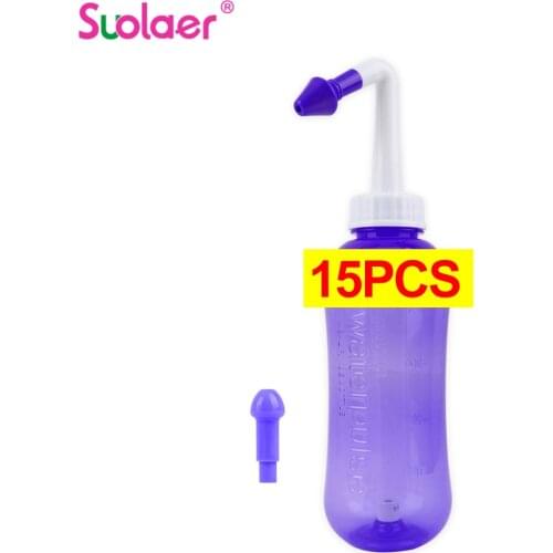 15PCS Portable Nose Wash Pot 500ml 300ml Nose Cleaner Nasal Irrigators Nasal For Adults Children Rinsing System Wholesale