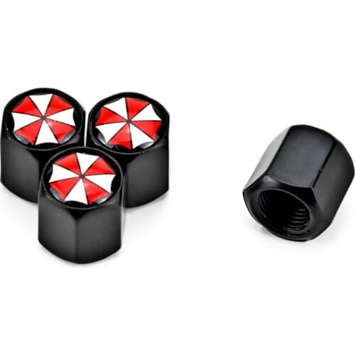 4 X Umbrella Corporation Metal Car Wheel Tire Valve Caps Covers Auto Accessories for Ford Focus 2 3 Fiesta ST RS Mustang Mk1