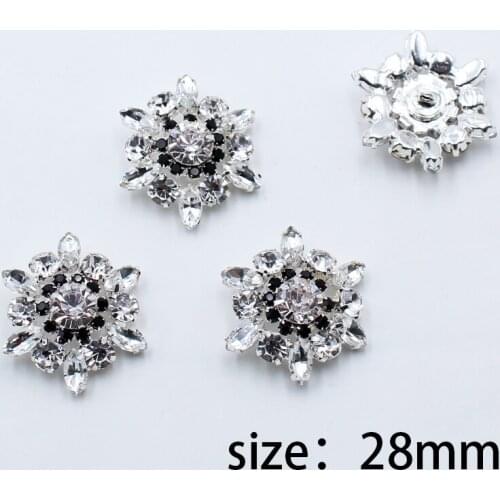 5pcs 28mm six-pointed star shiny rhinestone crystal can be sewn creative decorative buckle DIY clothing decoration accessories